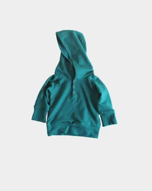 Babysprouts Henley Hoodie - Peacock