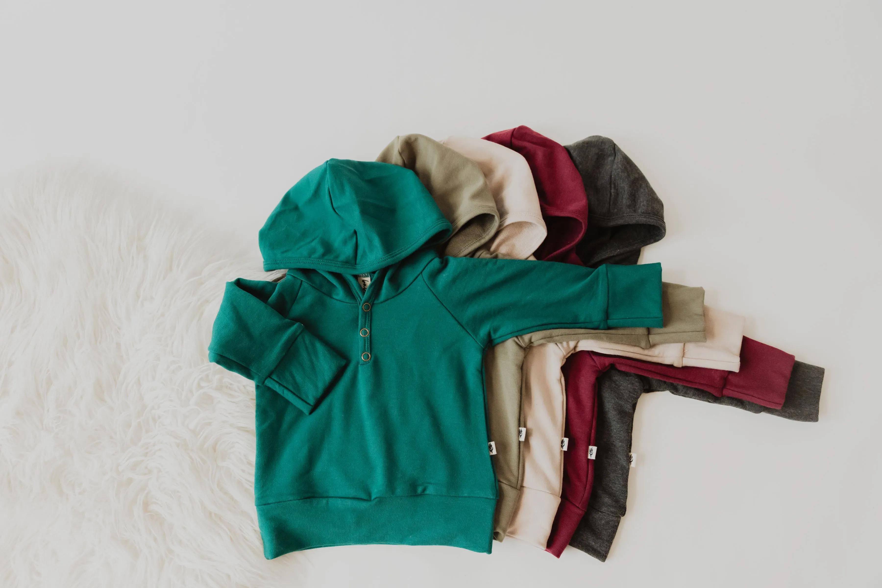 Babysprouts Henley Hoodie - Peacock