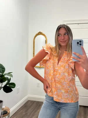 Blooms Of Clementine Top