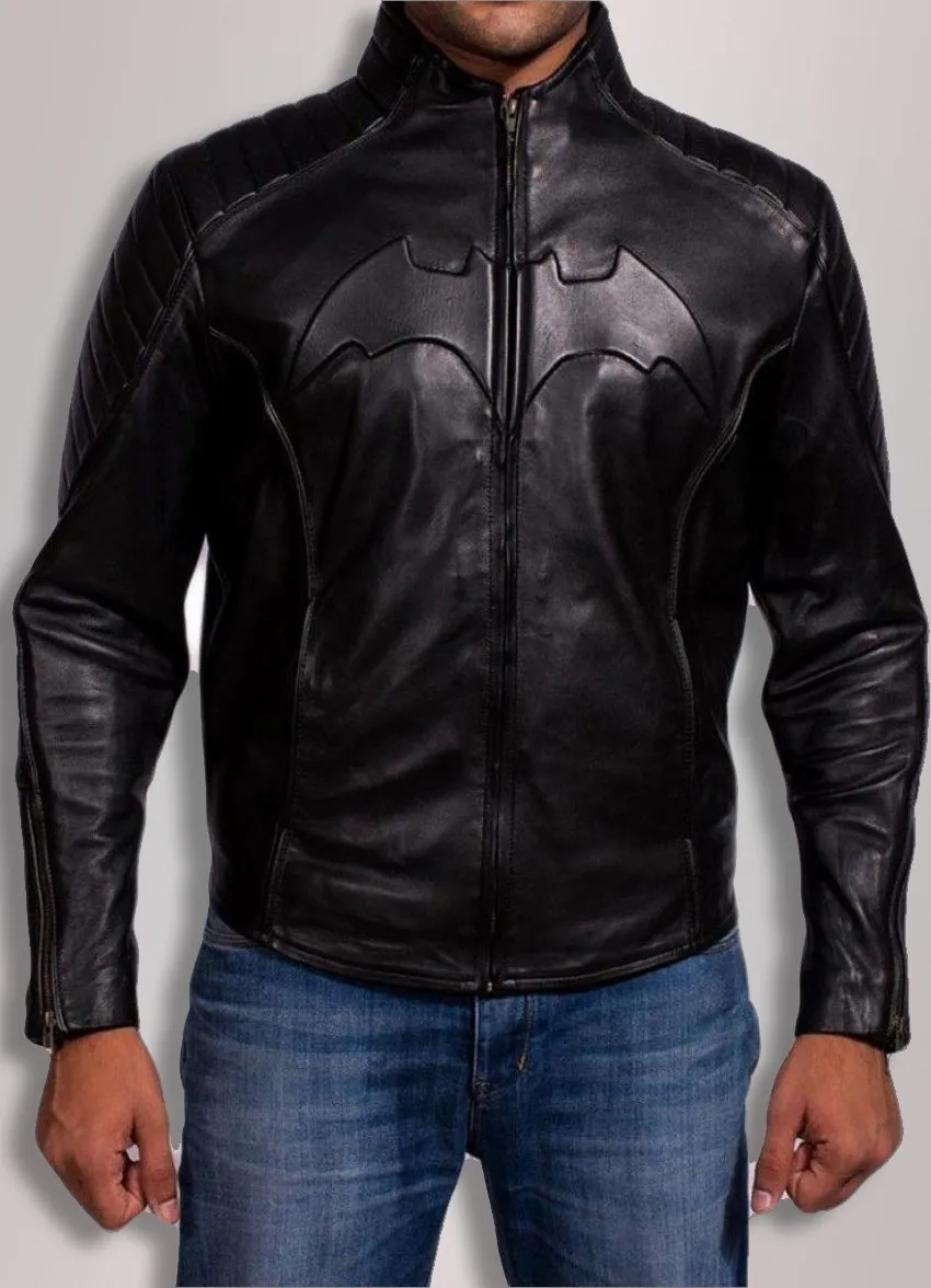 Bruce Wayne Batman Begins Stylish Leather Jacket by TJS