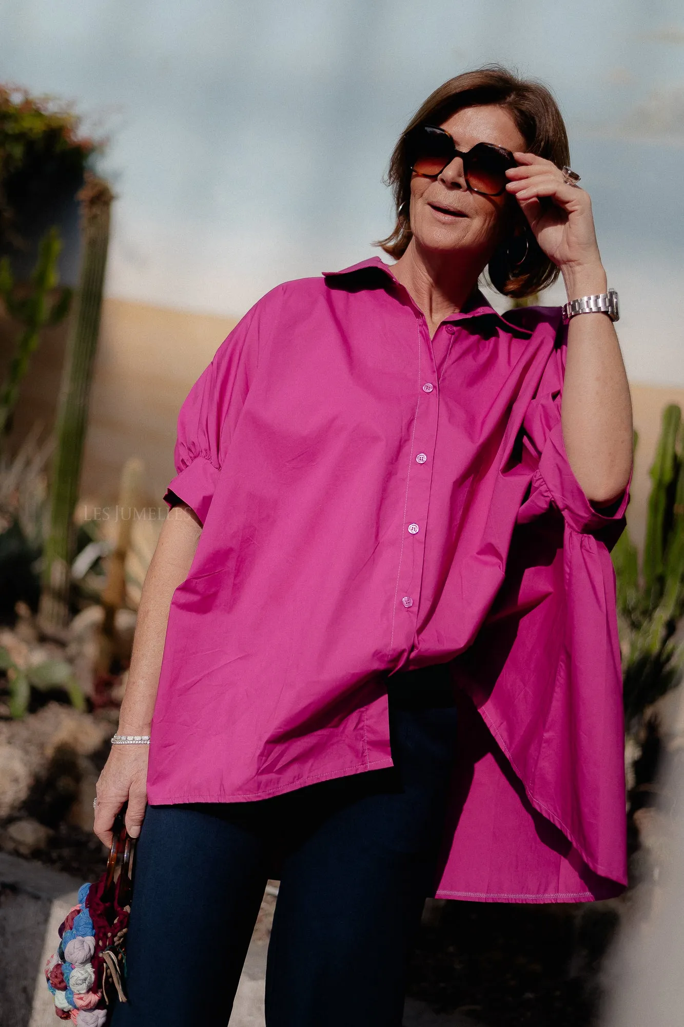 Cara SS blouse magenta