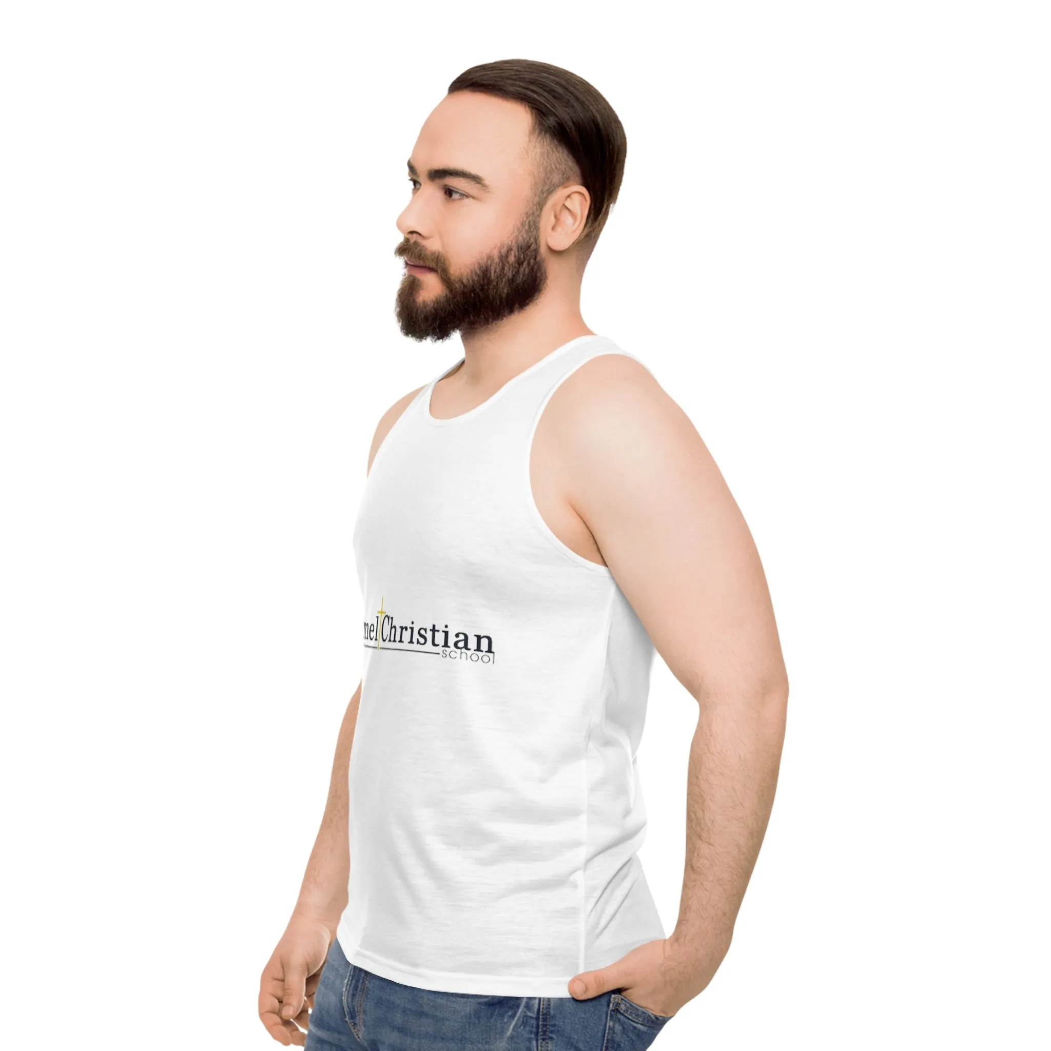 Carmel Christian Unisex Tank Top (AOP)