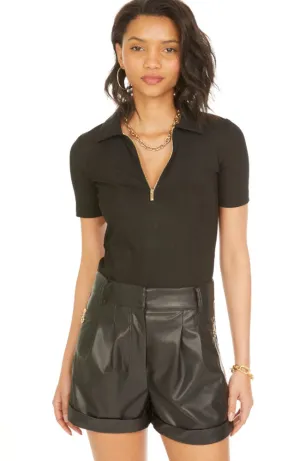 Carolyn Vegan Leather Shorts