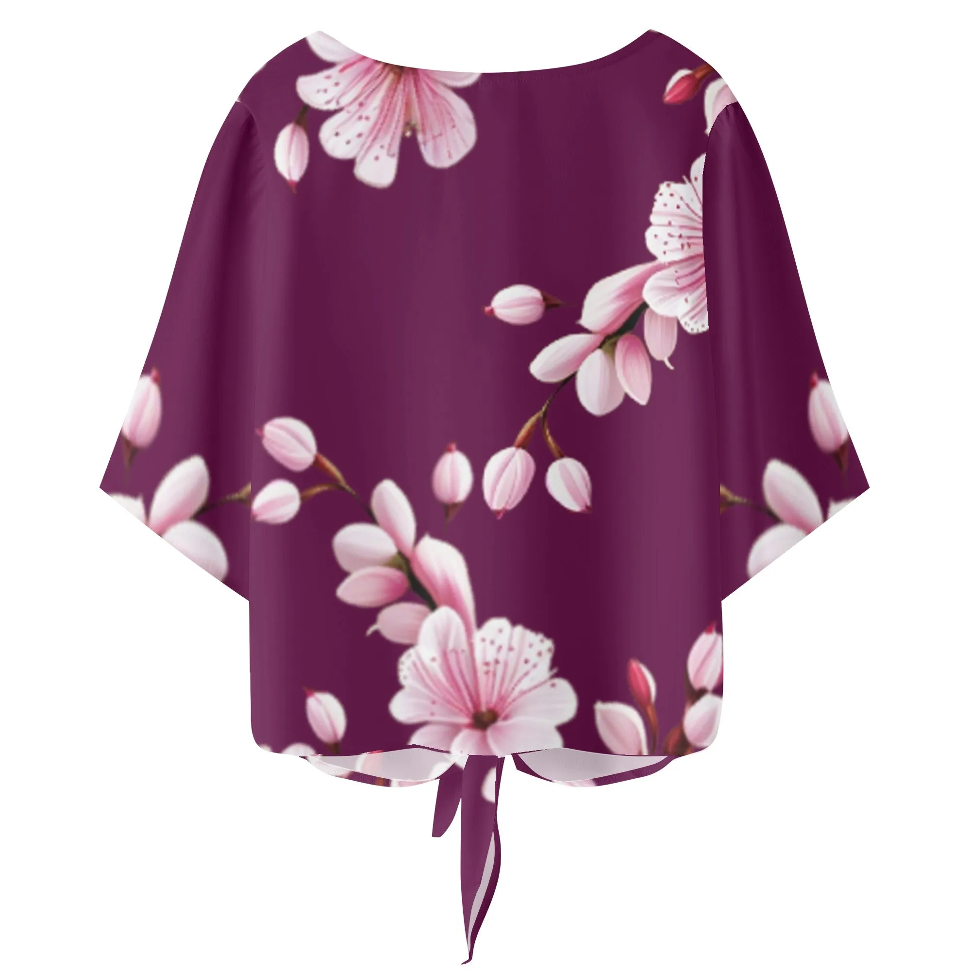 Cherry Blossom Women‘s’ V-neck Streamers Blouse - 4 colors