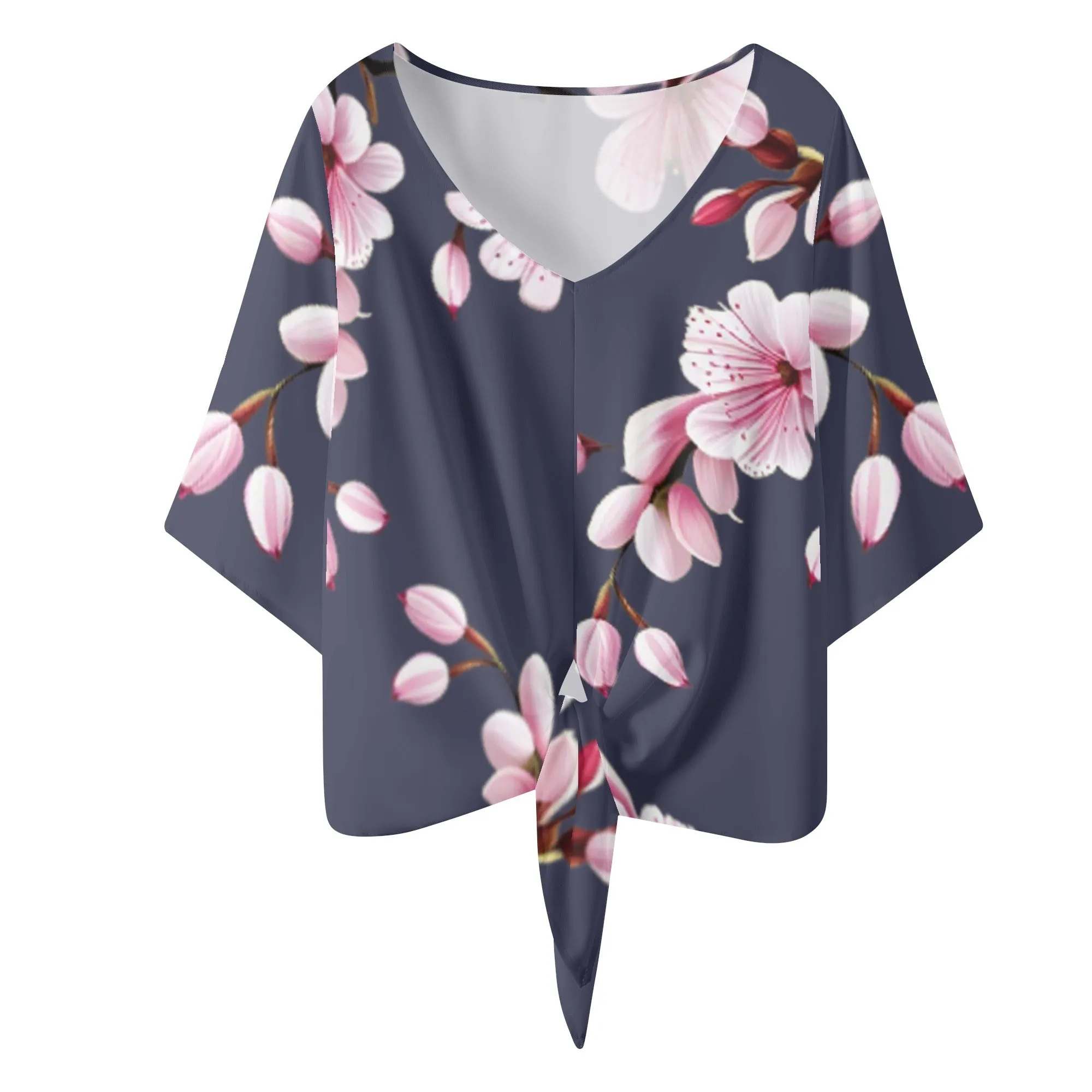 Cherry Blossom Women‘s’ V-neck Streamers Blouse - 4 colors