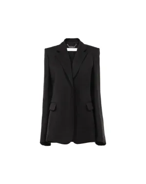 CHLOÉ BUTTONLESS TAILORED BLAZER BLACK