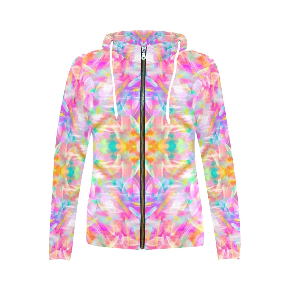 Colourful Whispers Full Zip Hoodie up to 2 XL
