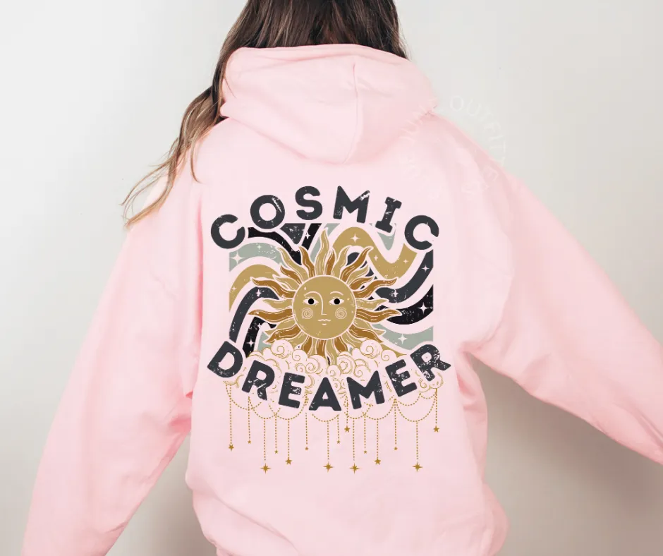Cosmic Dreamer Celestial Hoodie | Boho Hooded Sweatshirt