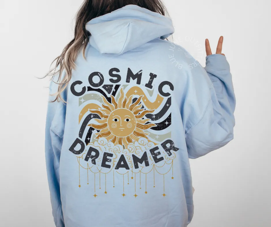 Cosmic Dreamer Celestial Hoodie | Boho Hooded Sweatshirt