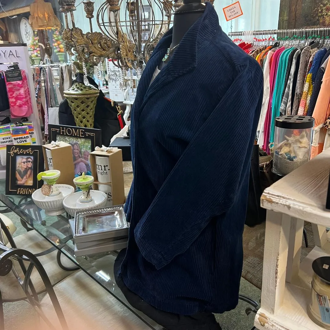 Dark Blue Corduroy Jacket