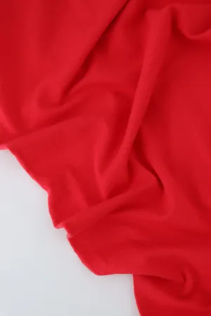 Firecracker Red Lightweight Cotton Spandex Jersey