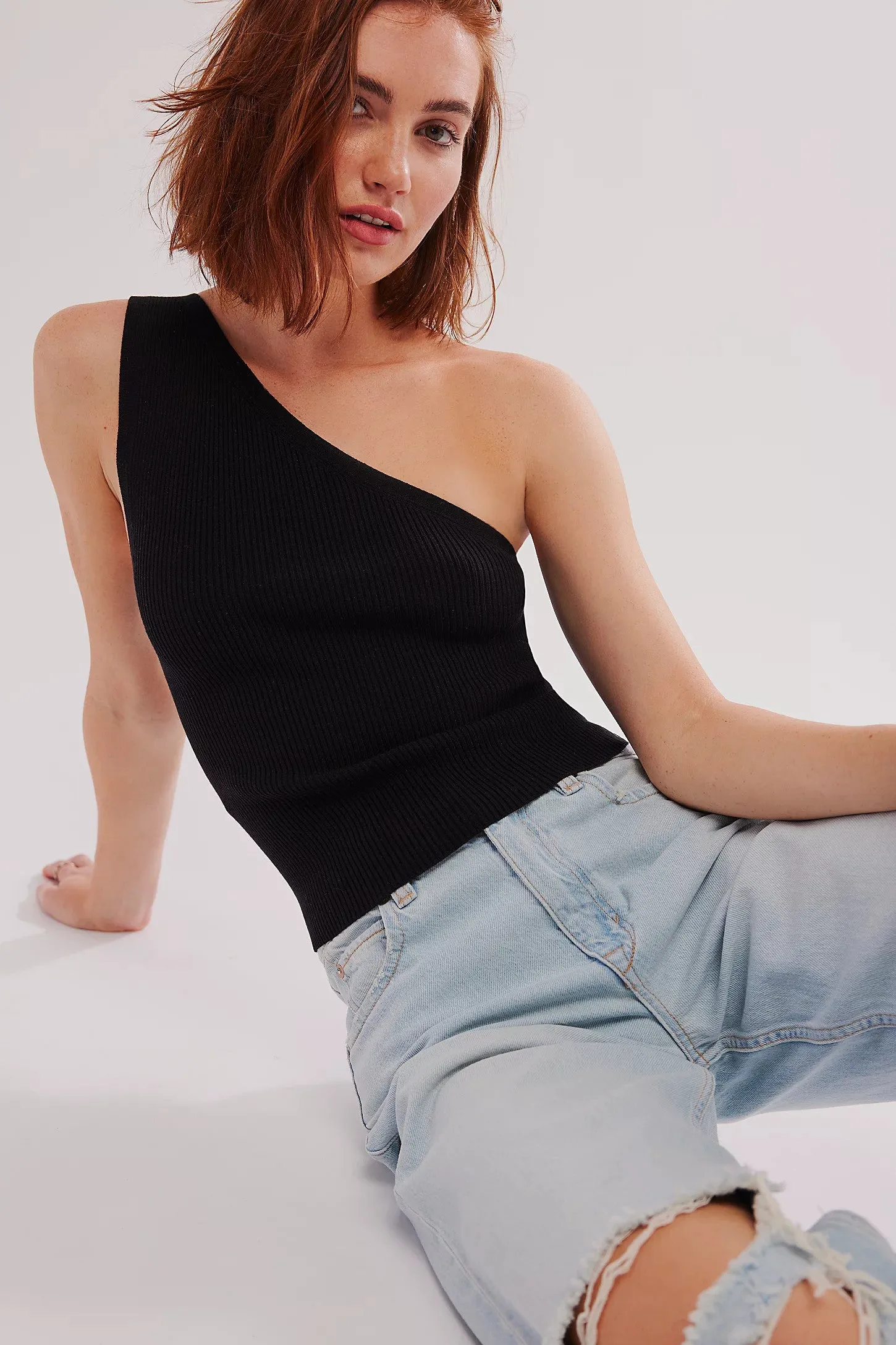 Free People Good Taste Tank Top in Black