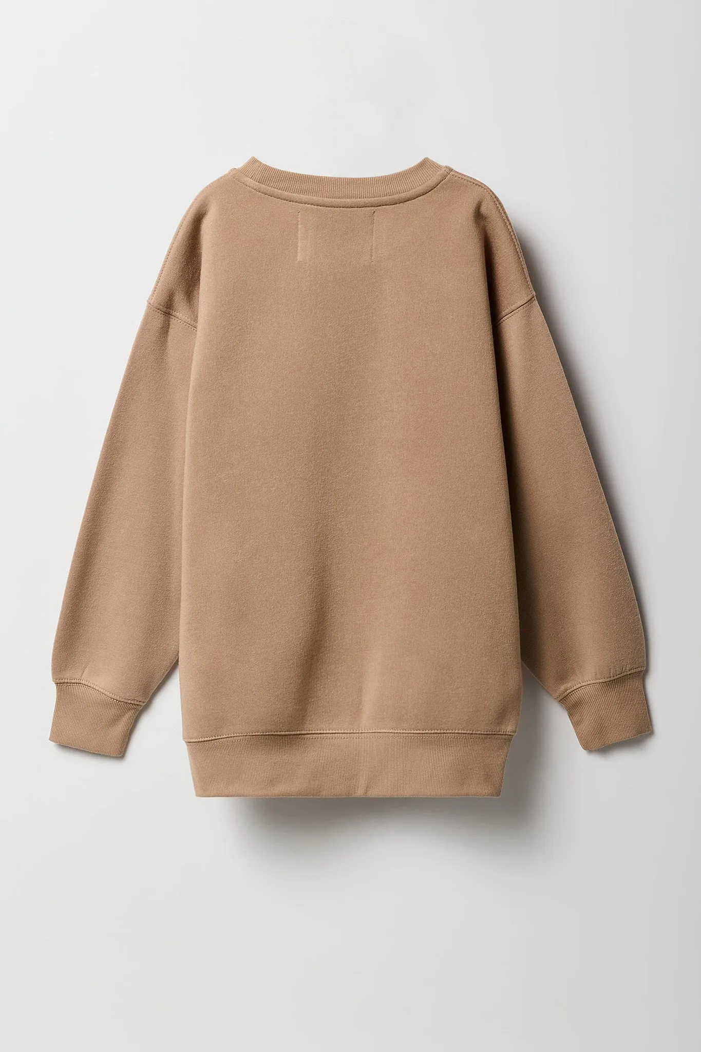 Girls Oversized Graphic Fleece Sweatshirt