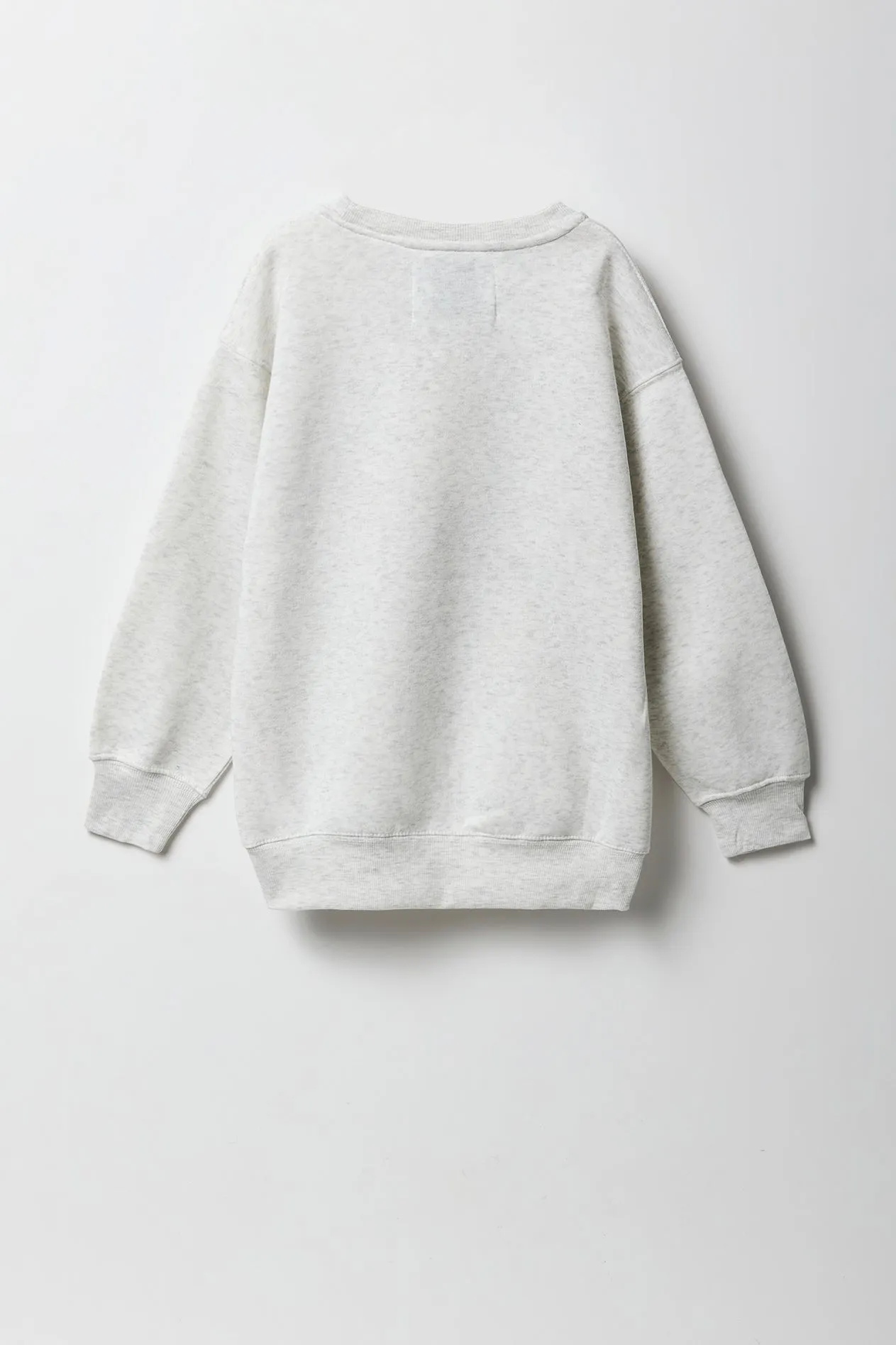Girls Oversized Graphic Fleece Sweatshirt