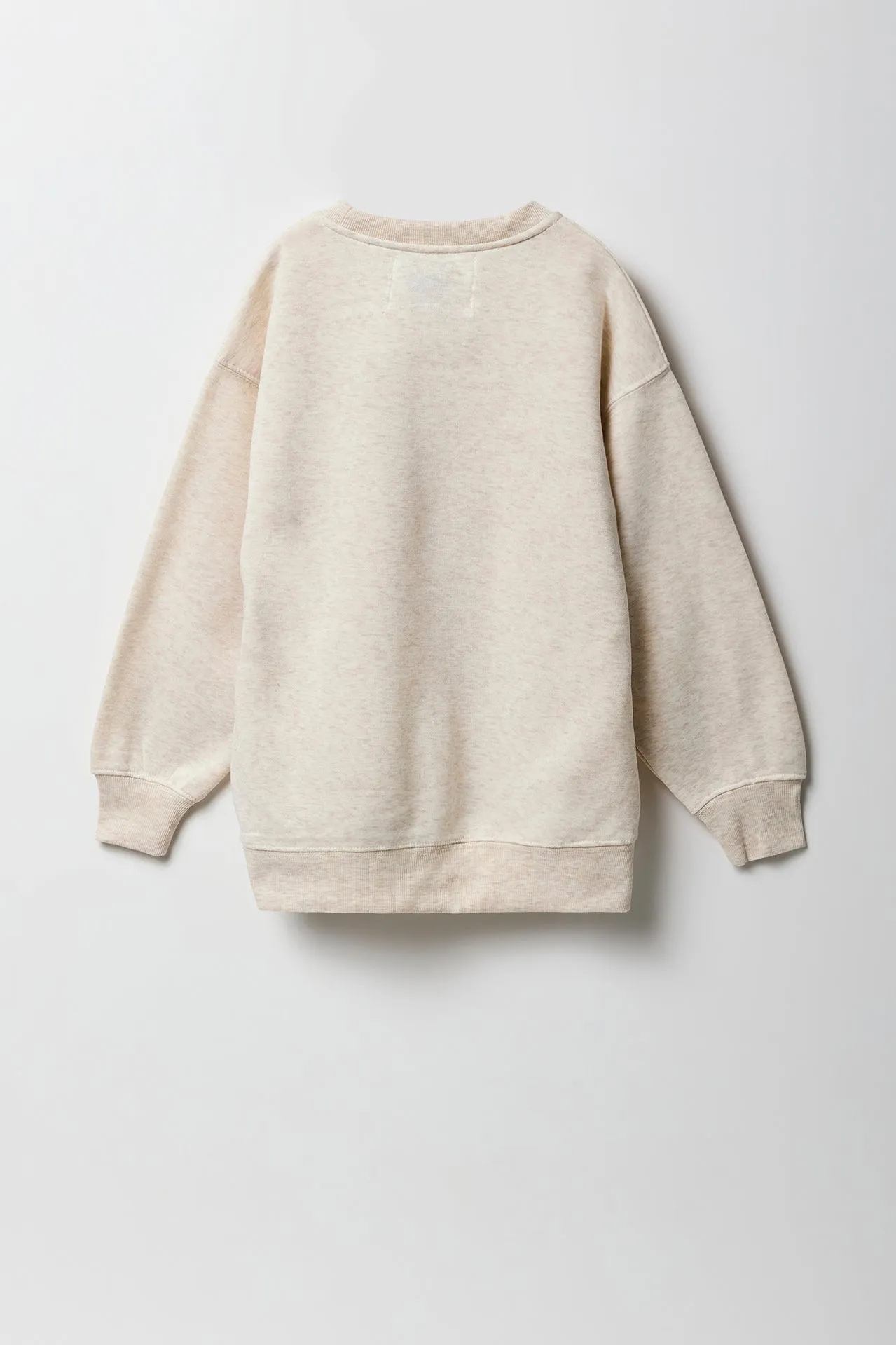 Girls Oversized Graphic Fleece Sweatshirt