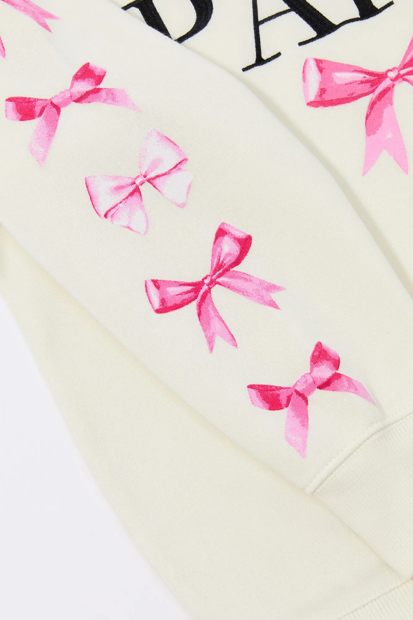 Girls Oversized Graphic Fleece Sweatshirt