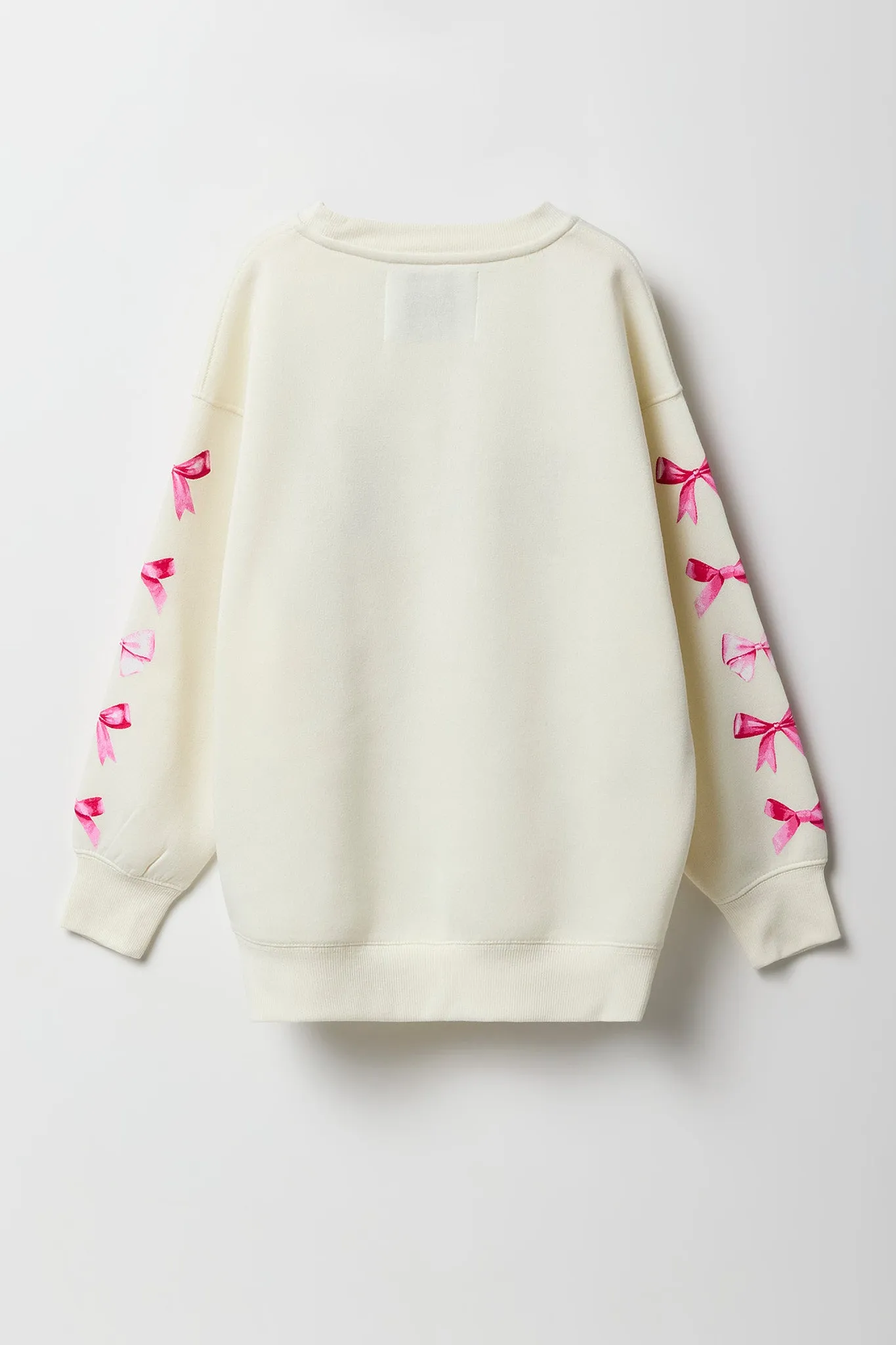 Girls Oversized Graphic Fleece Sweatshirt