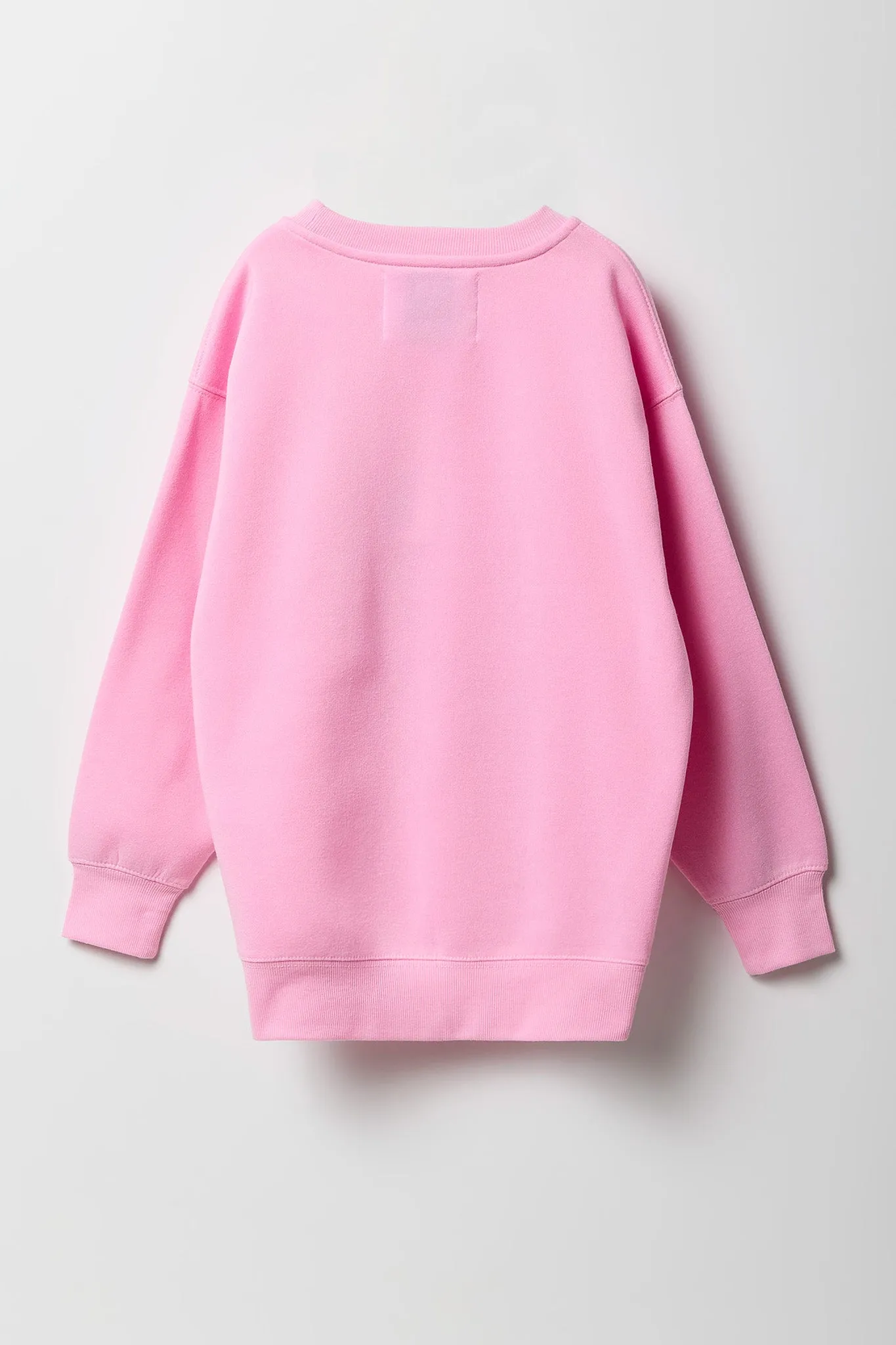 Girls Oversized Graphic Fleece Sweatshirt