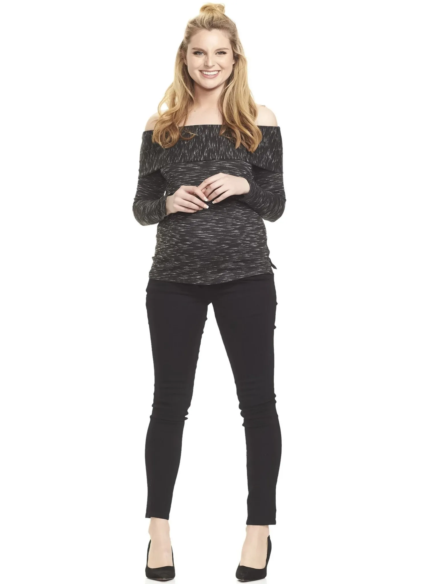 Grazia Cold Shoulder Maternity Top