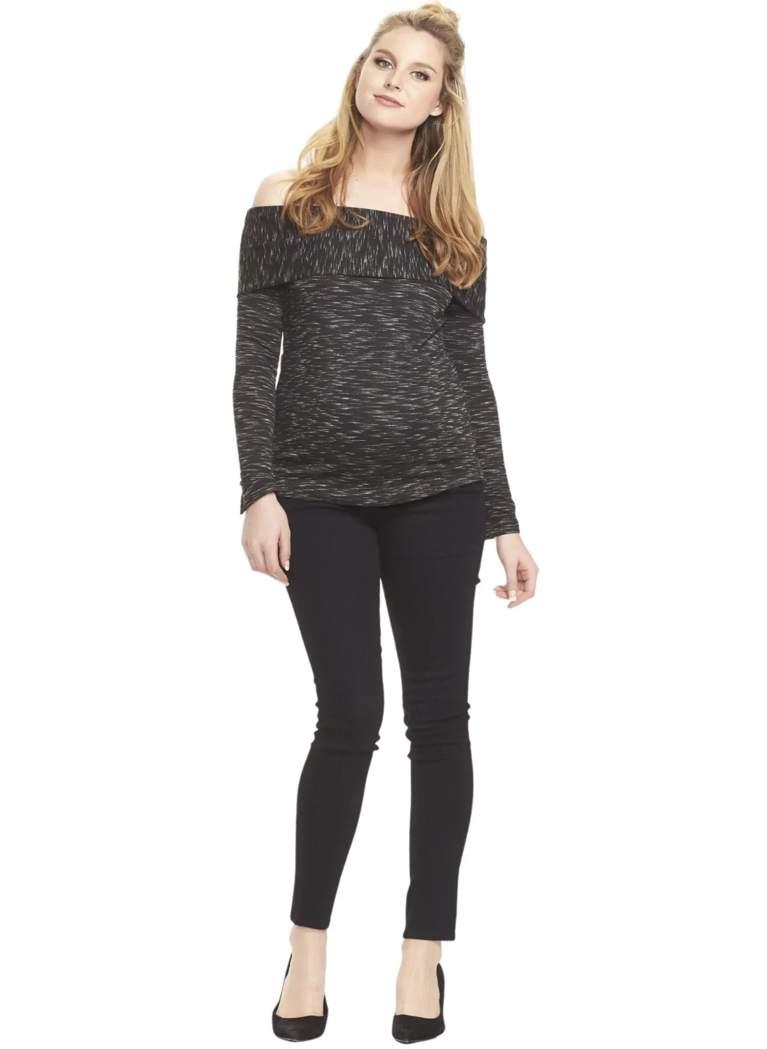 Grazia Cold Shoulder Maternity Top