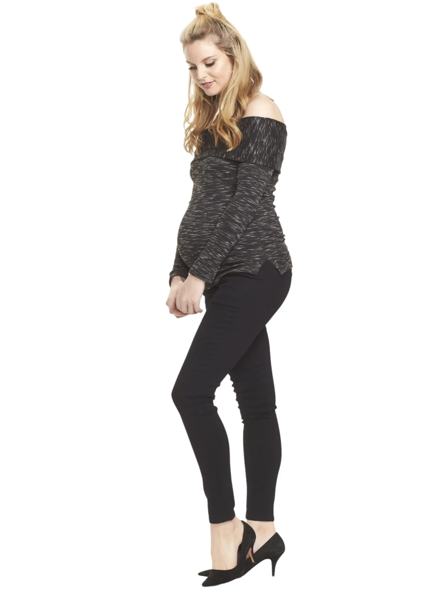 Grazia Cold Shoulder Maternity Top
