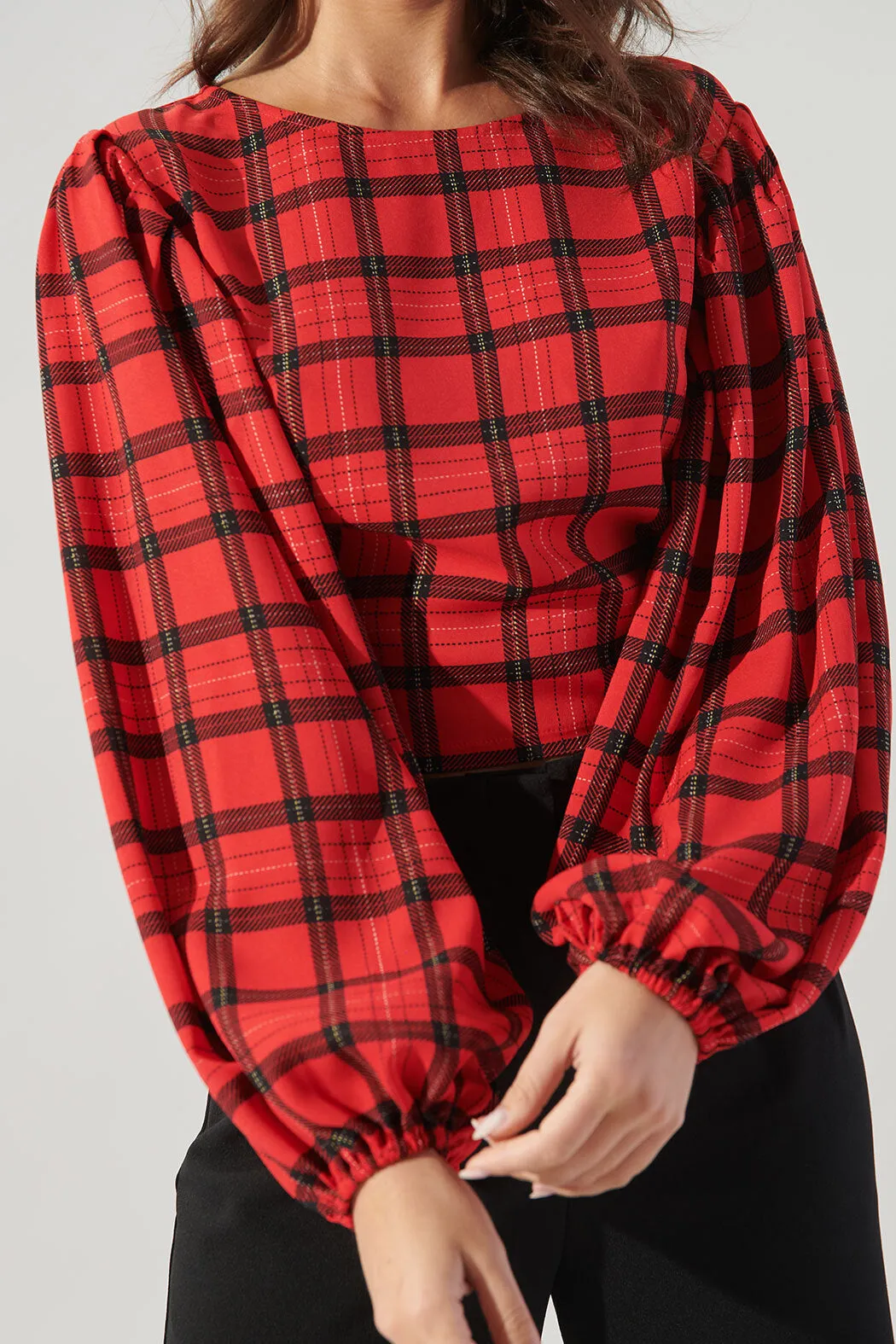 Hampshire Plaid Paradise Valley Long Sleeve Top