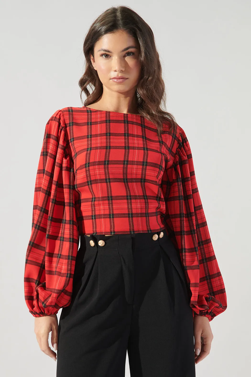 Hampshire Plaid Paradise Valley Long Sleeve Top