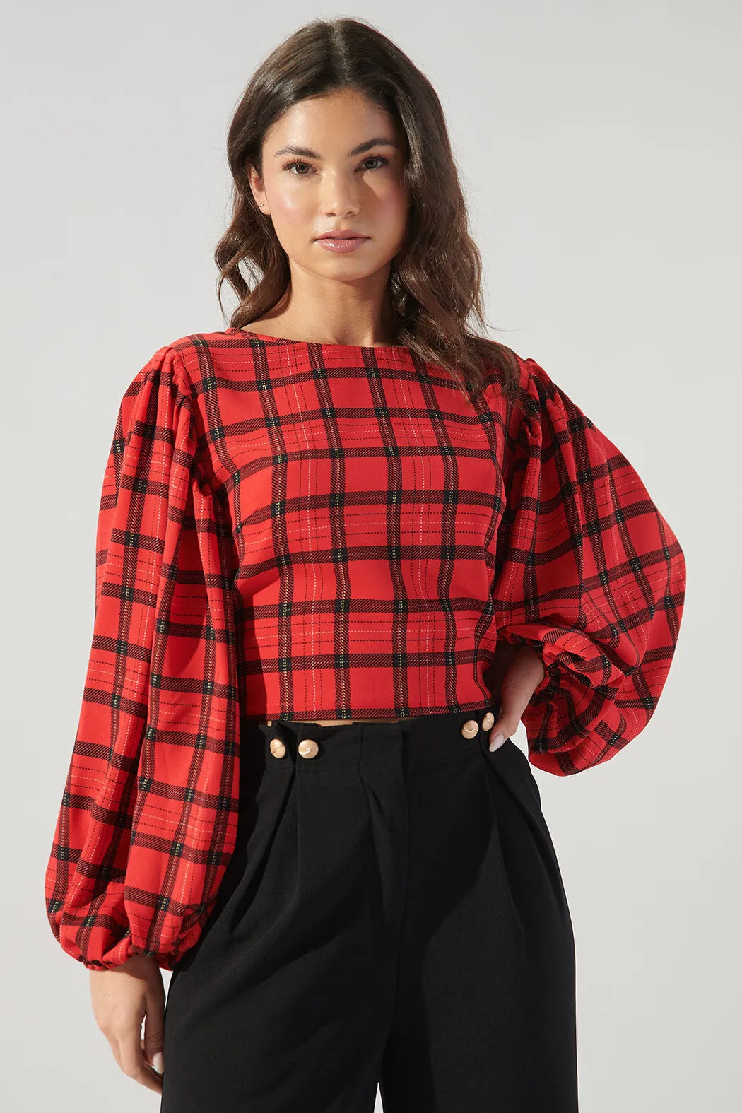 Hampshire Plaid Paradise Valley Long Sleeve Top