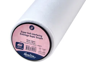 Hemline Super-Soft Iron-on Interfacing (HN108) - White - by the metre