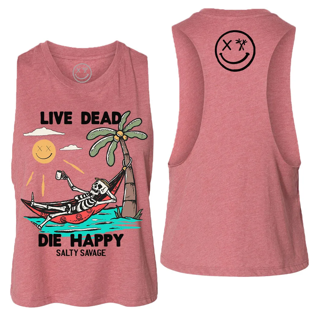 Ladies "Paradise" Flowy Crop Tank