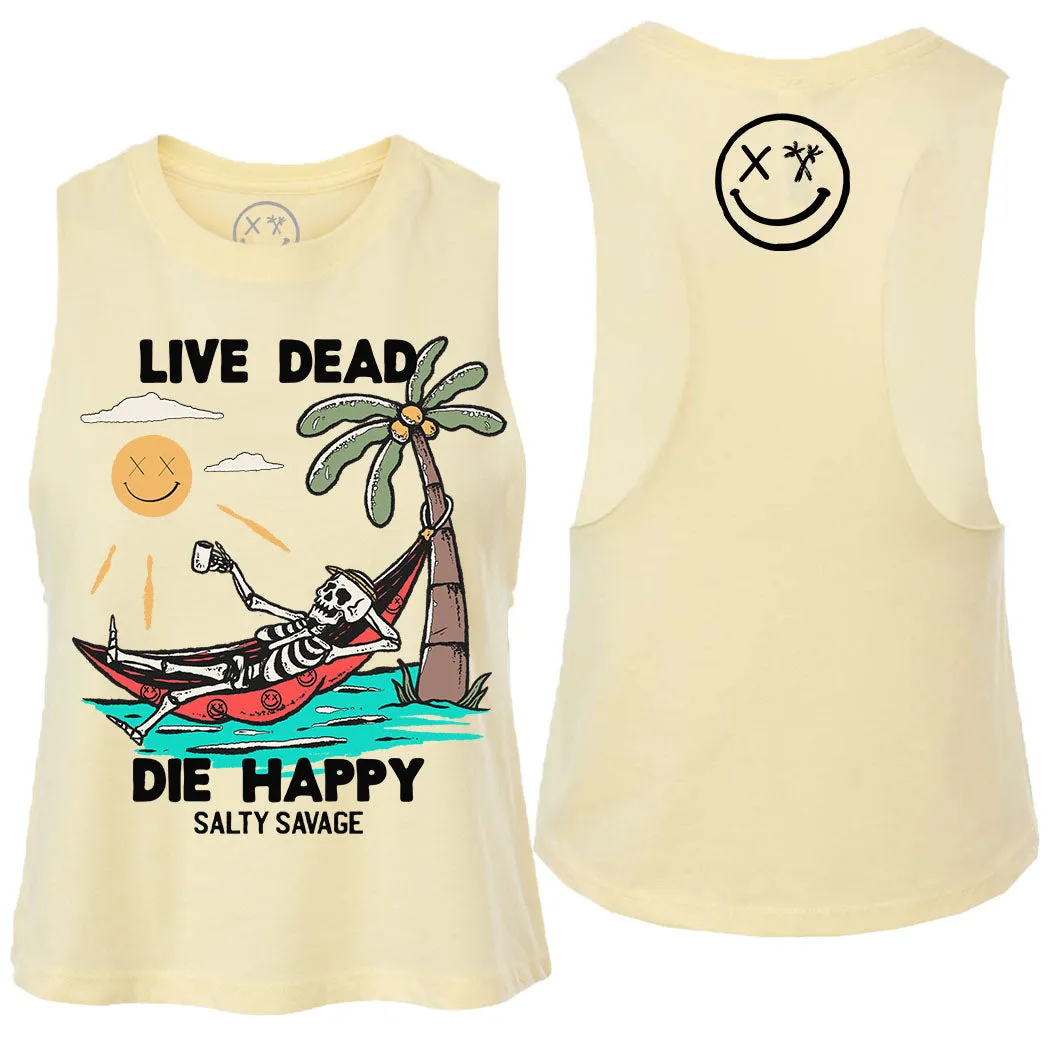 Ladies "Paradise" Flowy Crop Tank