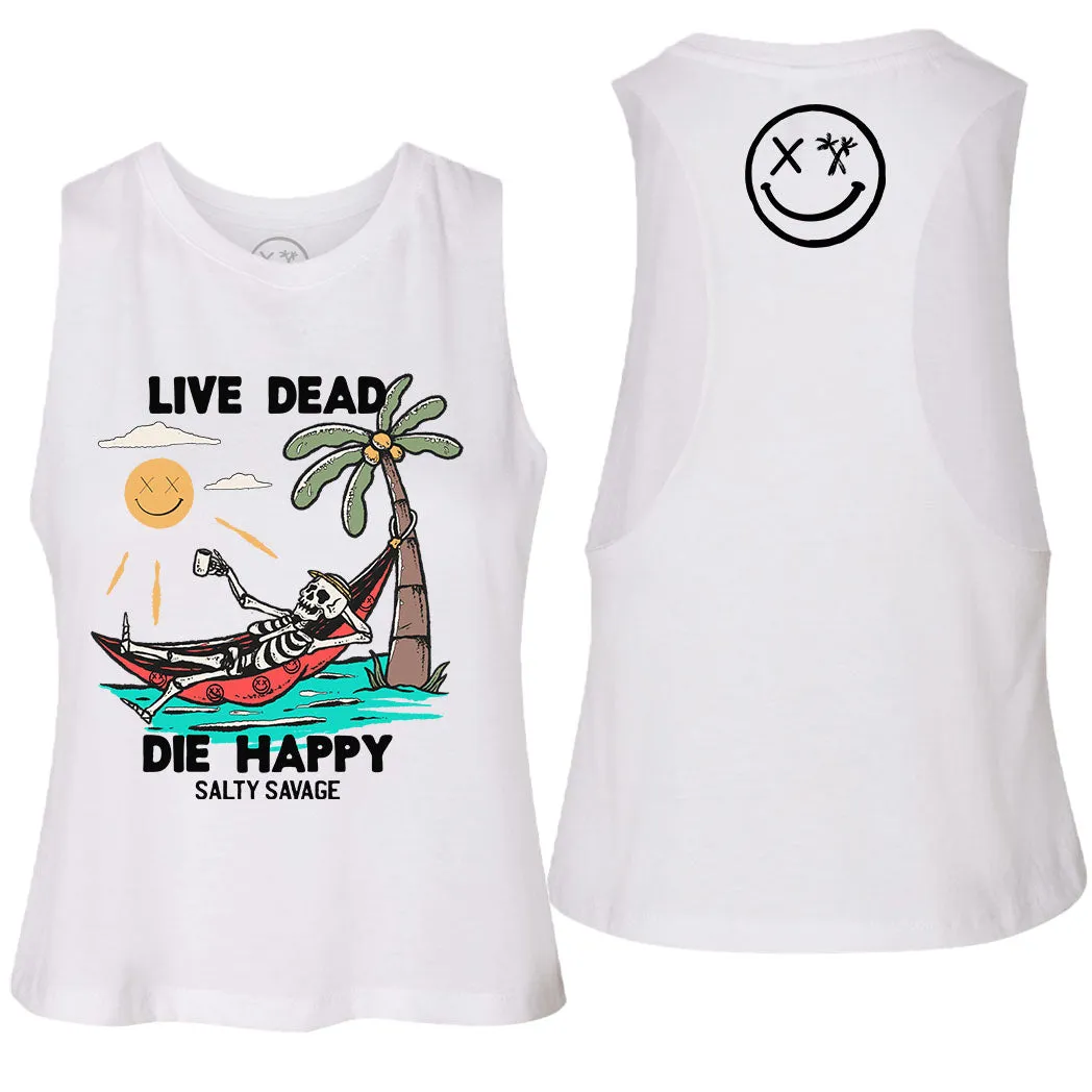 Ladies "Paradise" Flowy Crop Tank