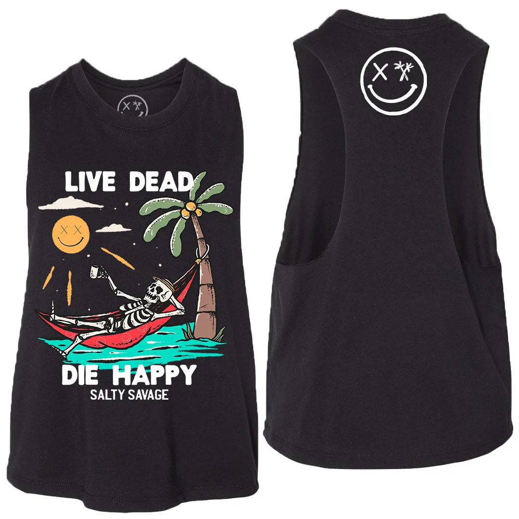 Ladies "Paradise" Flowy Crop Tank