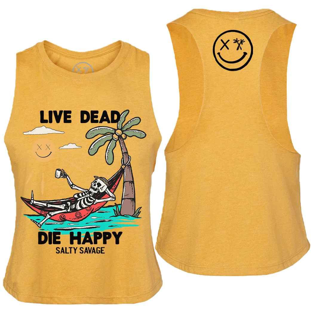 Ladies "Paradise" Flowy Crop Tank