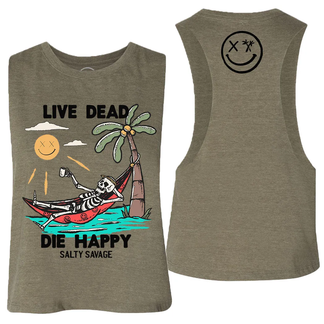 Ladies "Paradise" Flowy Crop Tank