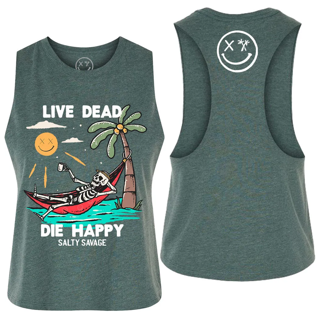 Ladies "Paradise" Flowy Crop Tank