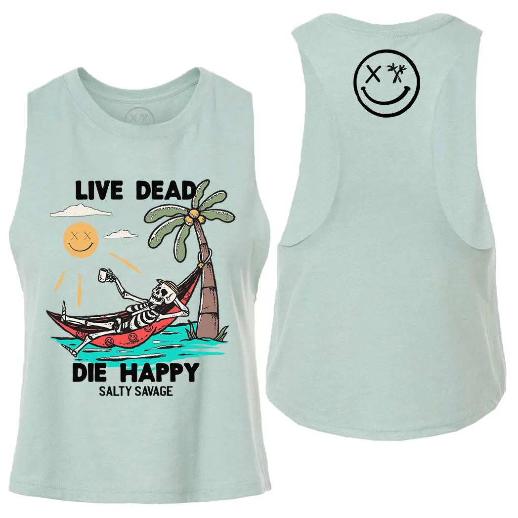 Ladies "Paradise" Flowy Crop Tank