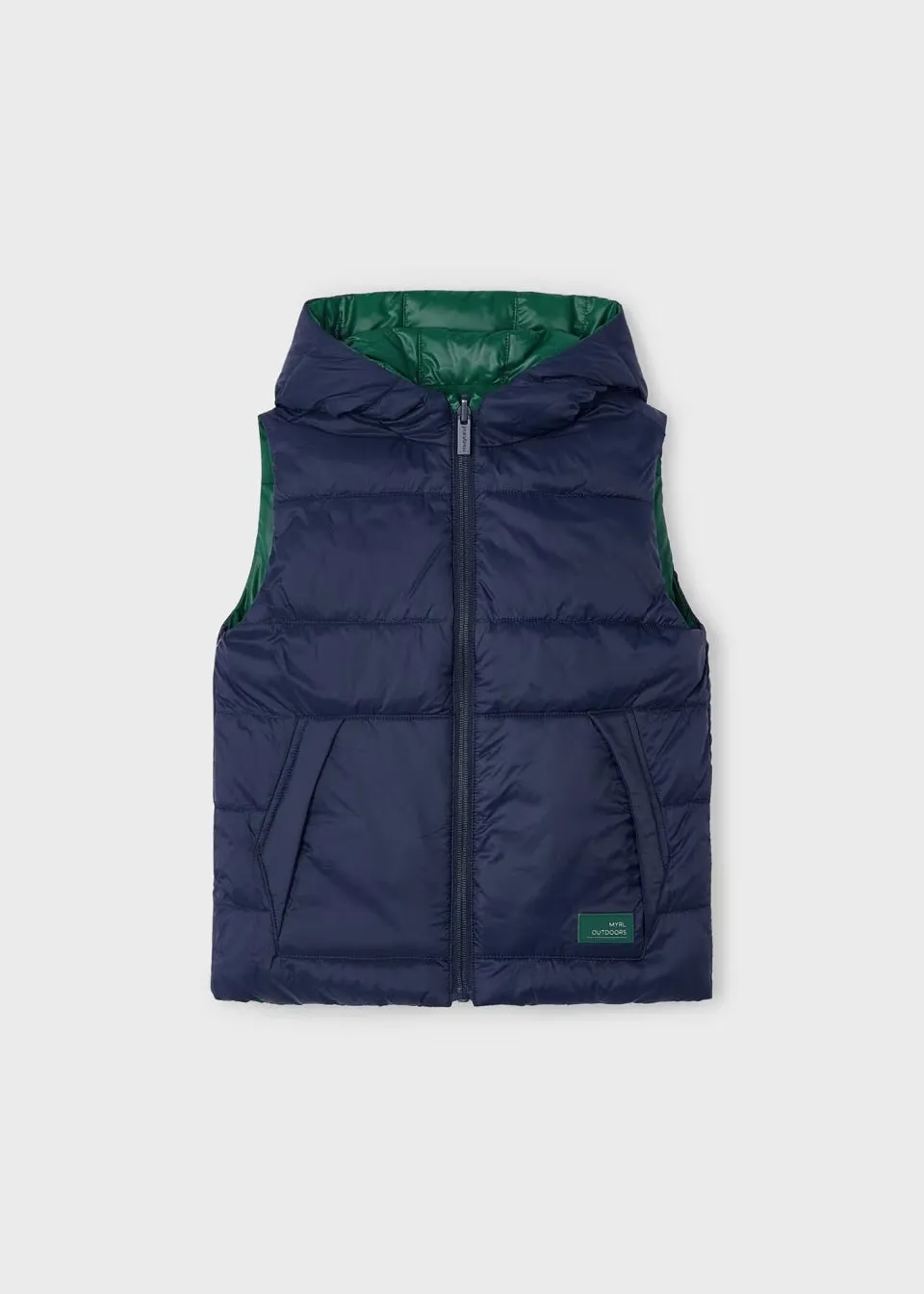 Mayoral Boys Reversible Gilet 4347 Navy Green