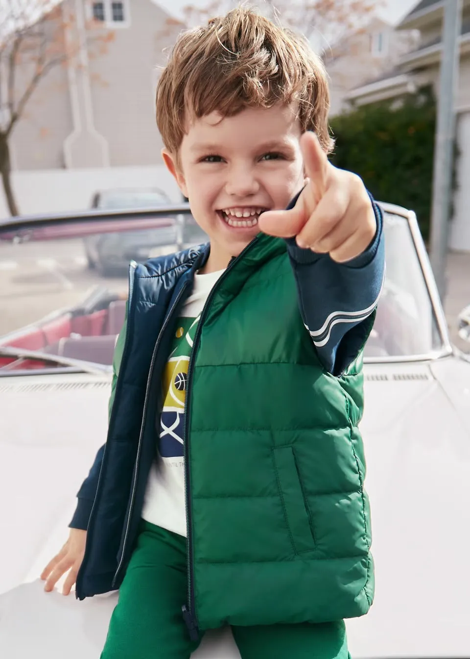 Mayoral Boys Reversible Gilet 4347 Navy Green