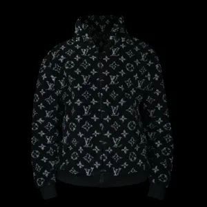 Monogram Jacquard Fleece Zip-Through Jacket