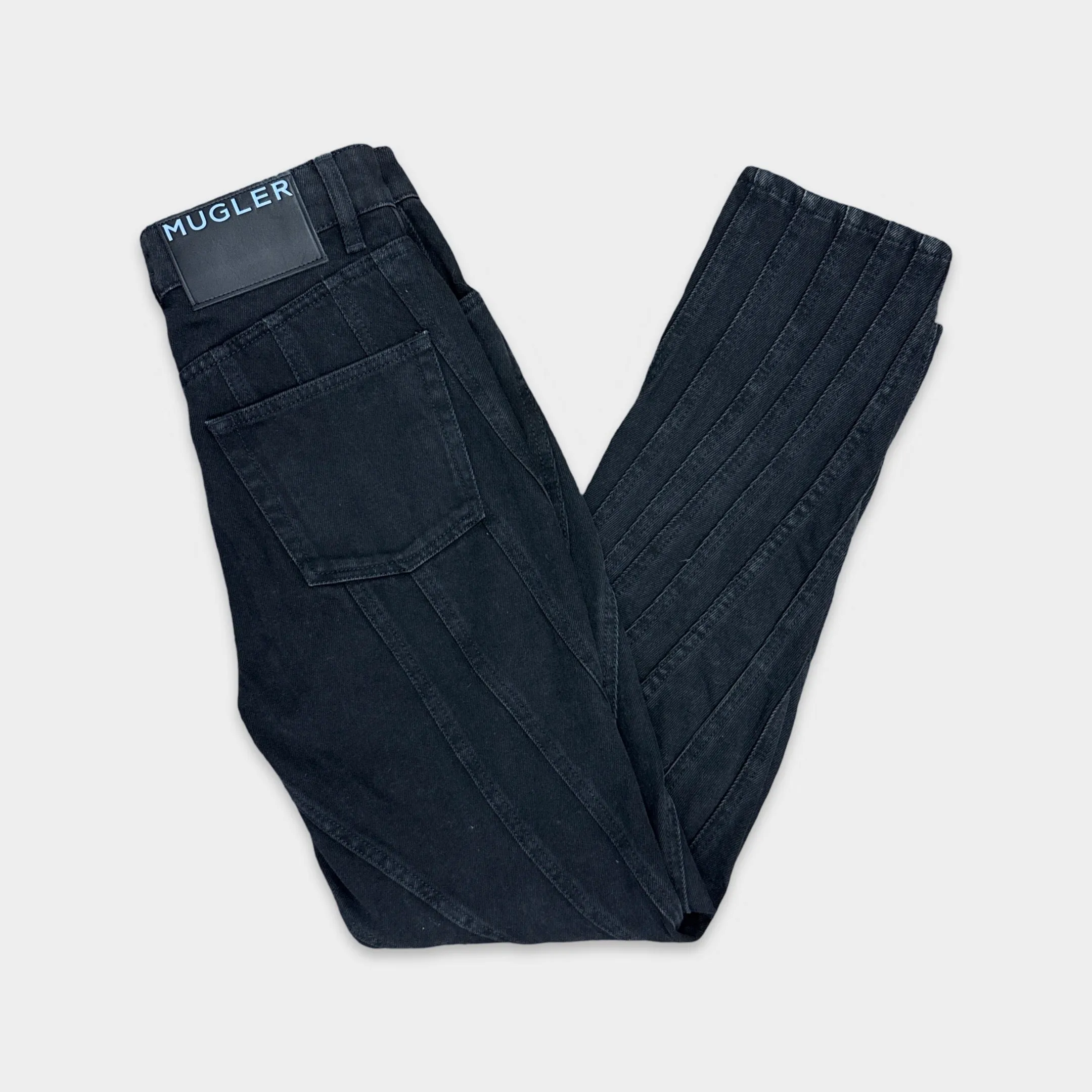 Mugler women's Black Spiral Jeans