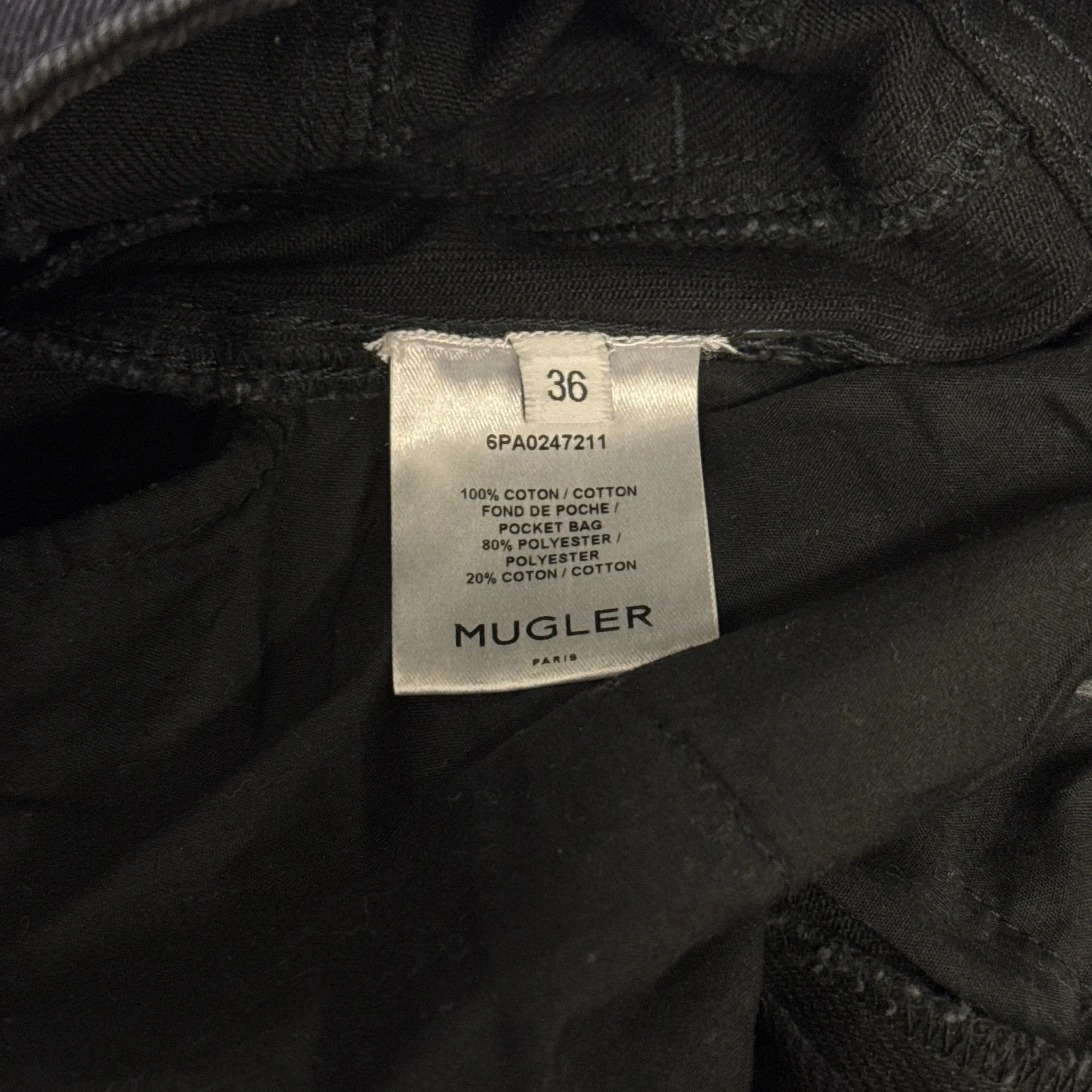 Mugler women's Black Spiral Jeans