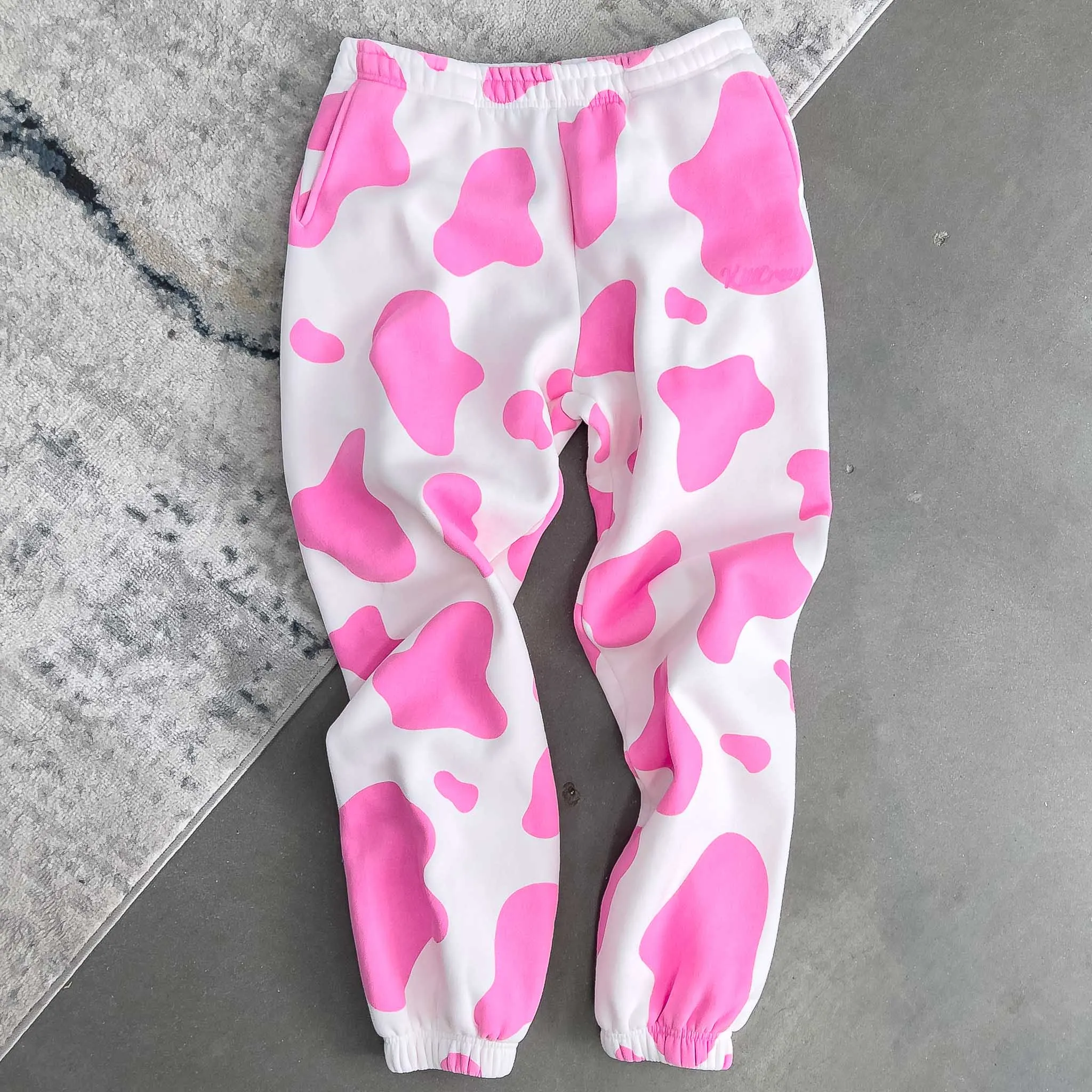 OVERSIZED LUX "MOO MOO" SWEATPANTS - PINK