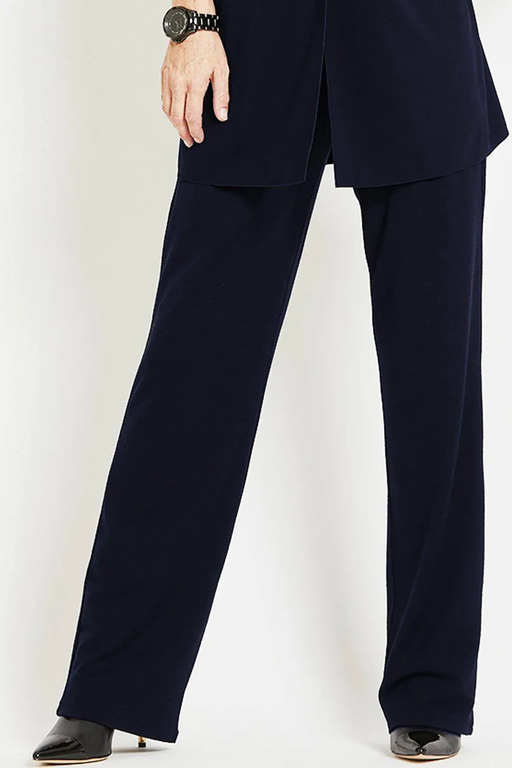 Paula Ryan Tailored Pant MircoJersey - Navy