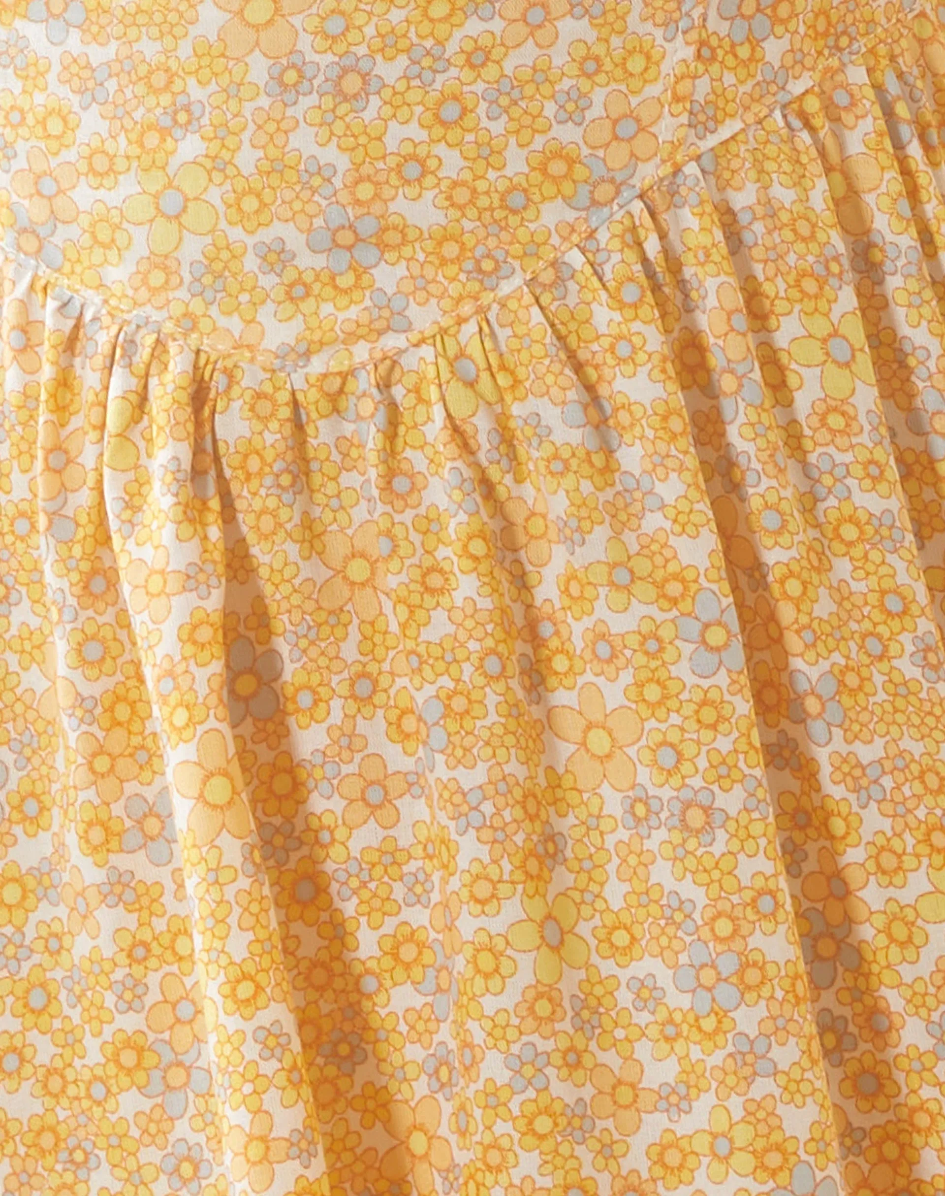 Ramone Mini Dress in Flower Garden Yellow
