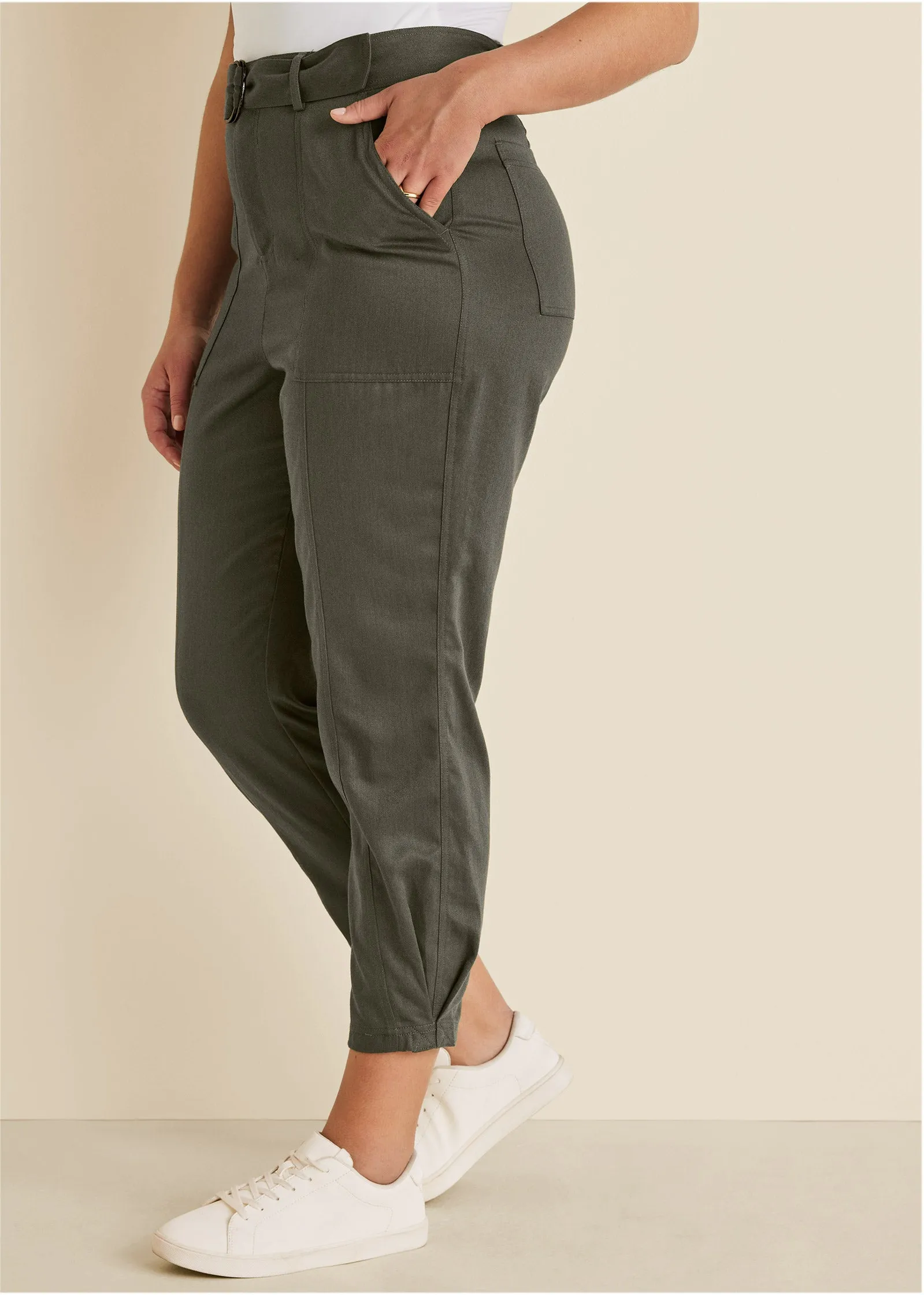Relaxed Twill Straight Pant - Olive
