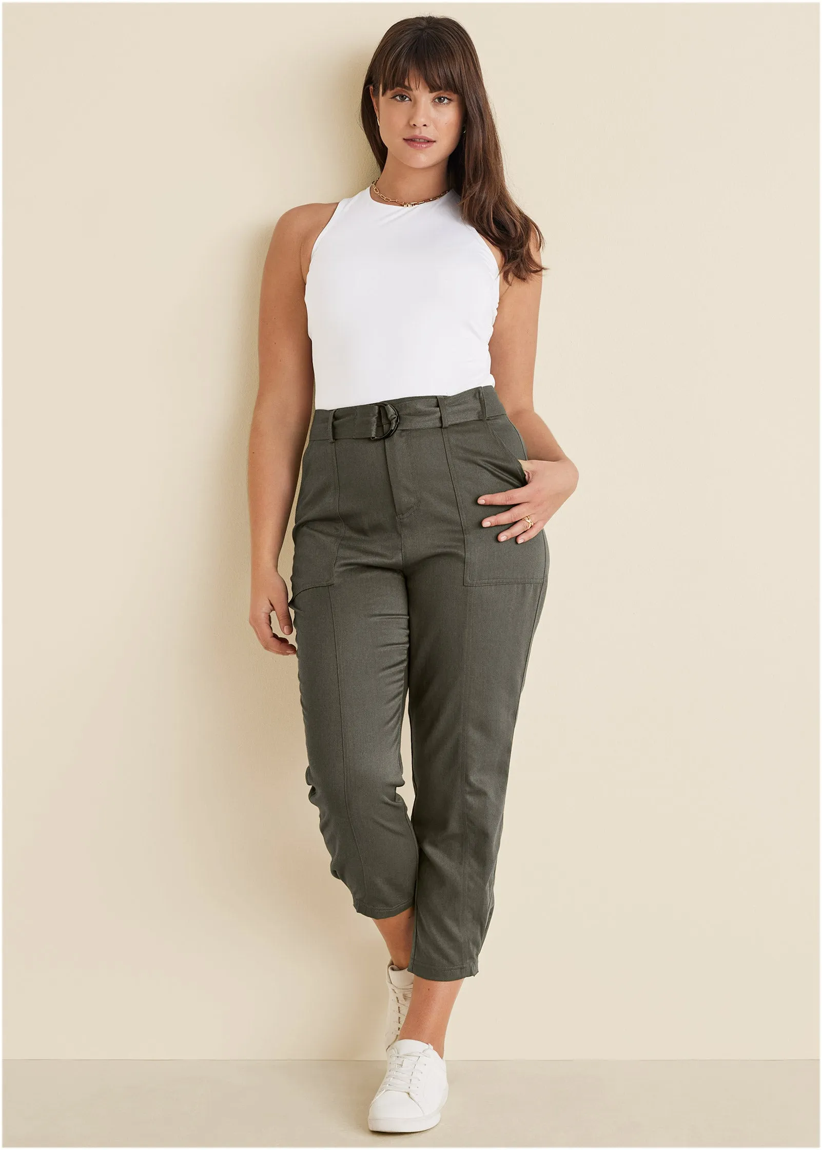 Relaxed Twill Straight Pant - Olive