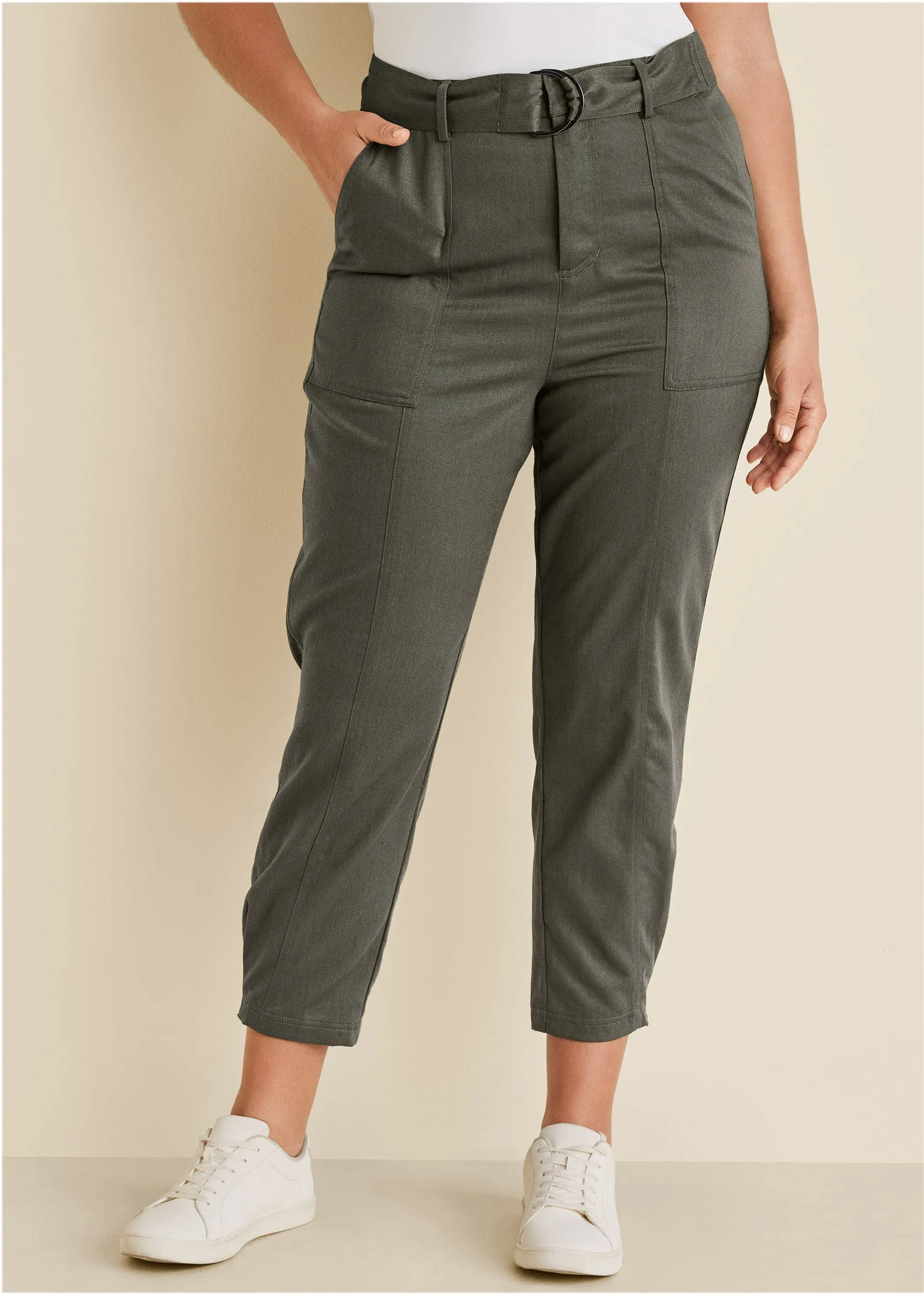 Relaxed Twill Straight Pant - Olive