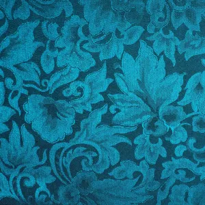 REMNANT Silk Chiaroscuro Jacquard in Deep Teal.  3/4 yard piece #390
