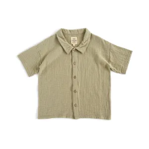 Sage Muslin Button Up